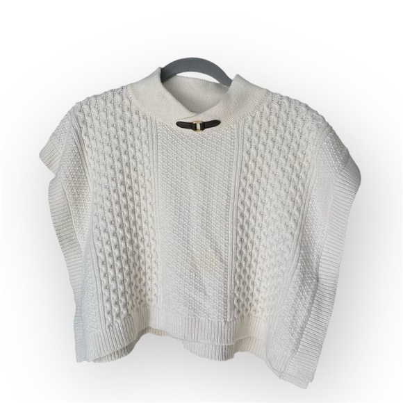 Janie and Jack Sweaters - White knit top with metal buckle detail , jane and jack